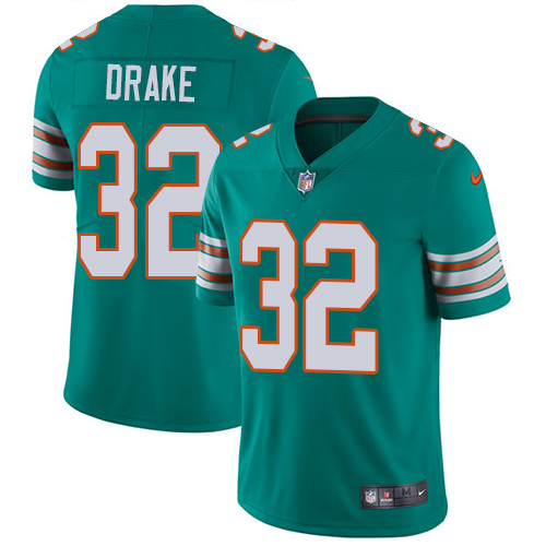 Nike Dolphins #32 Kenyan Drake Aqua Green Alternate Men's Stitched NFL Vapor Untouchable Limited Jersey